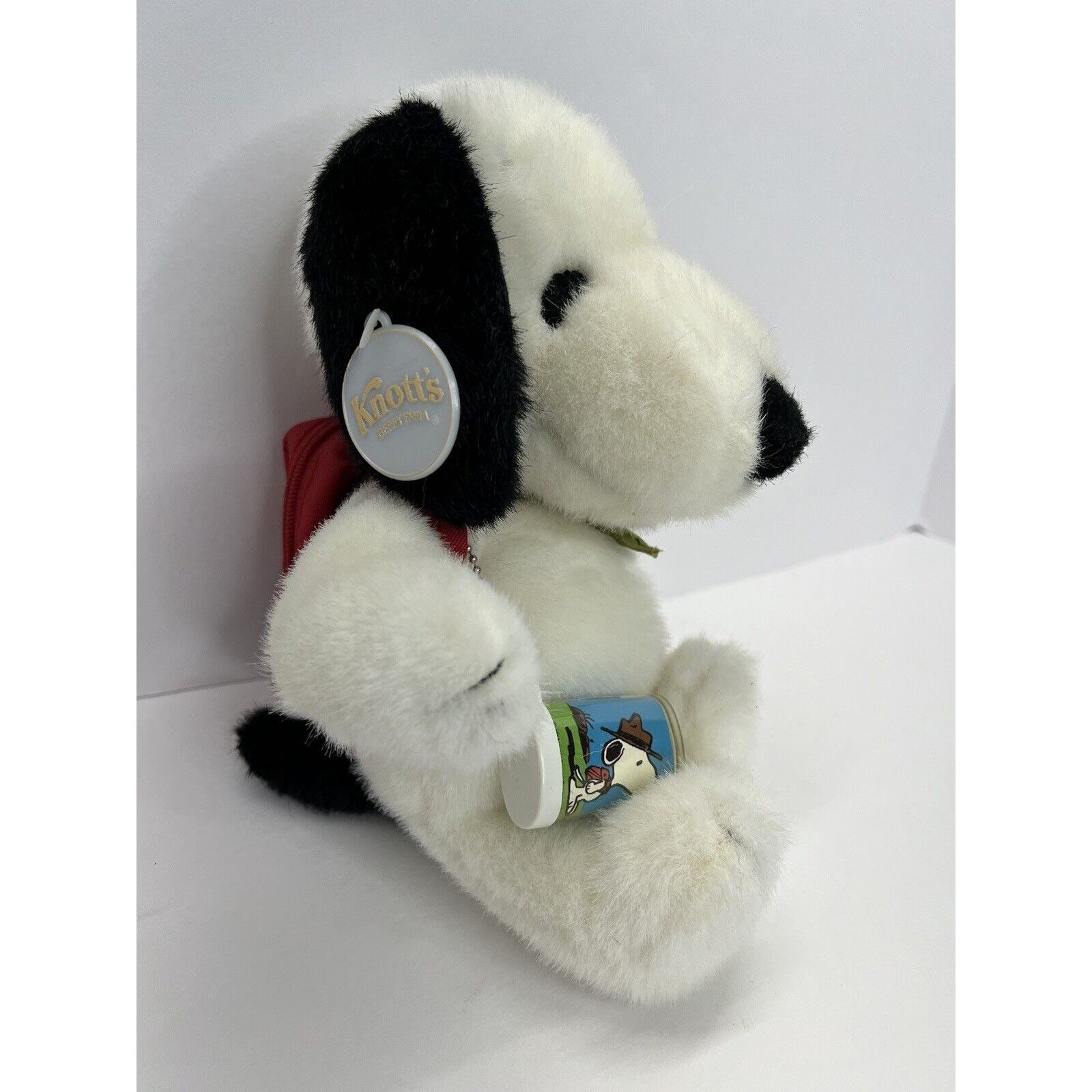 Vintage Knott's Berry Farm Camp Snoopy 11” Plush Backpack, Bandana