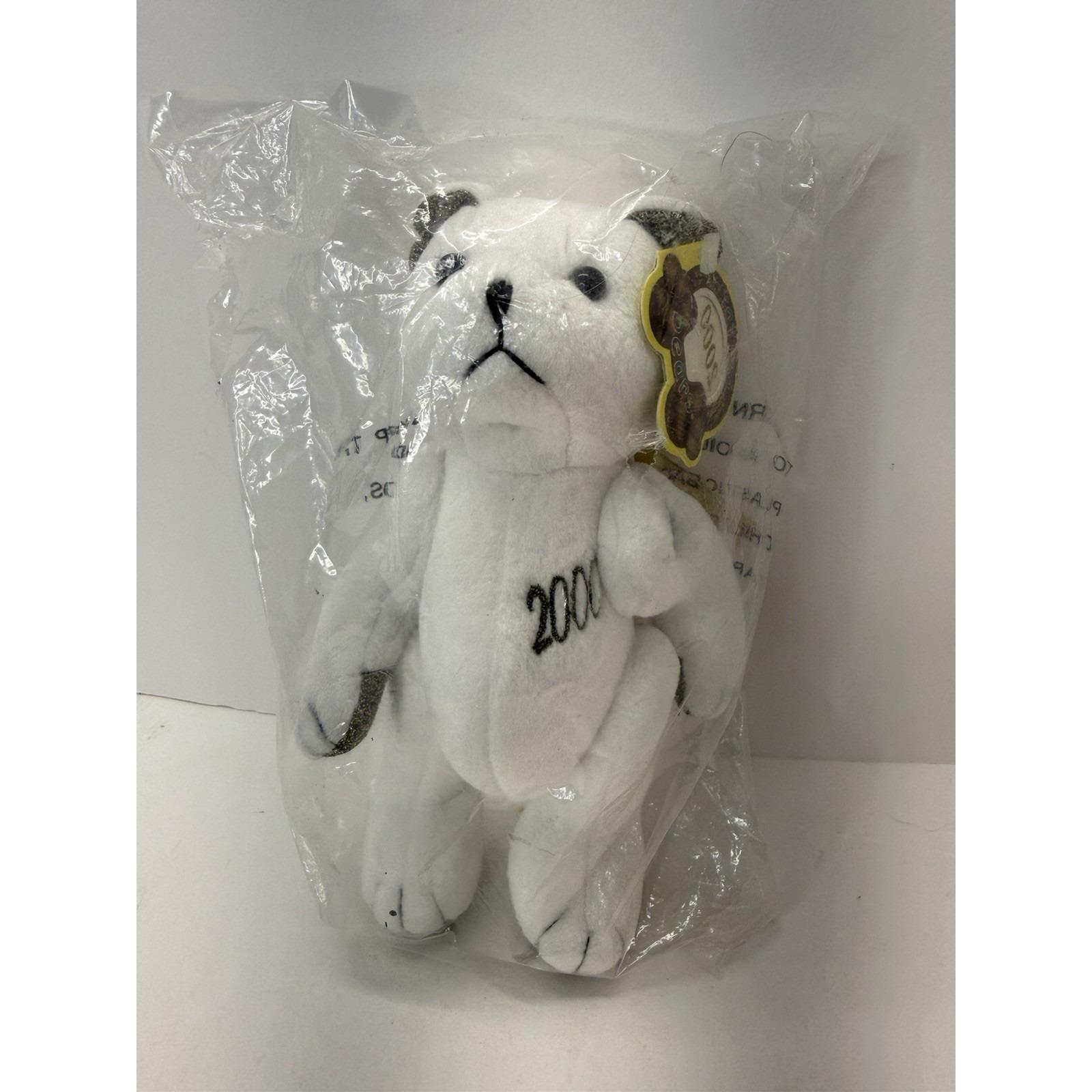 STUSSY Bear Plush NY 00s Y2K ステューシーモノクロ Vintage Tattoo Bear 2000 Y2K Jointed White Teddy Bear Plush
