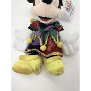 15 Years Of Tokyo Disneyland Jester Minnie Mouse Jester Plush Doll 10" With Tags image 6