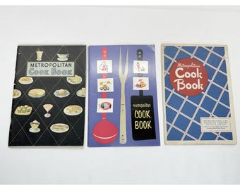 3 Vintage 1940s 1950s Cook Books From Metropolitan Life Insurance Company