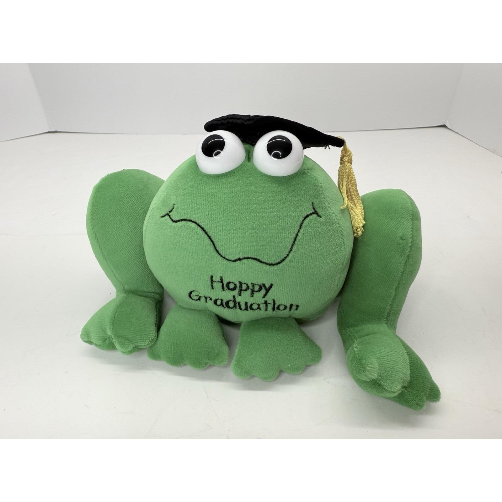 Vintage Jerry Elsner Co Green Frog Plush Hoppy Graduation 8