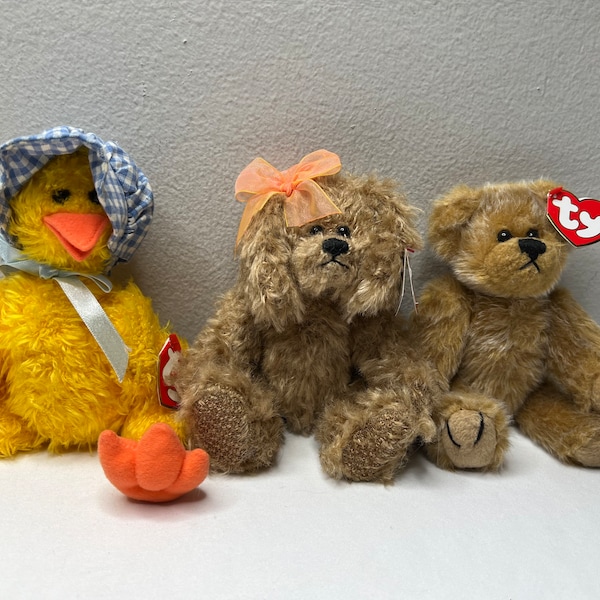 Ty Attic Treasures Choice of Bonnie the Duck, Cassandra the Dog, Bearkhardt the Bear