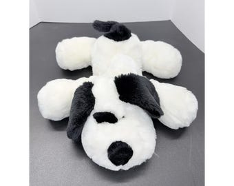 Vintage Cuddle Zone Commonwealth 2000 Plush Black and White Puppy