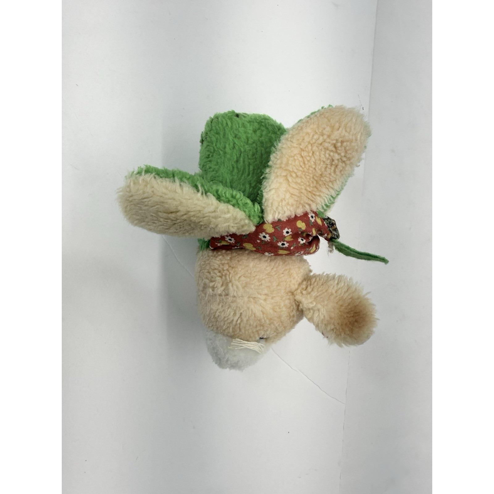 Vintage 1980 Amtoy Flip Flop Rabbit and Turtle Plush Stuffed
