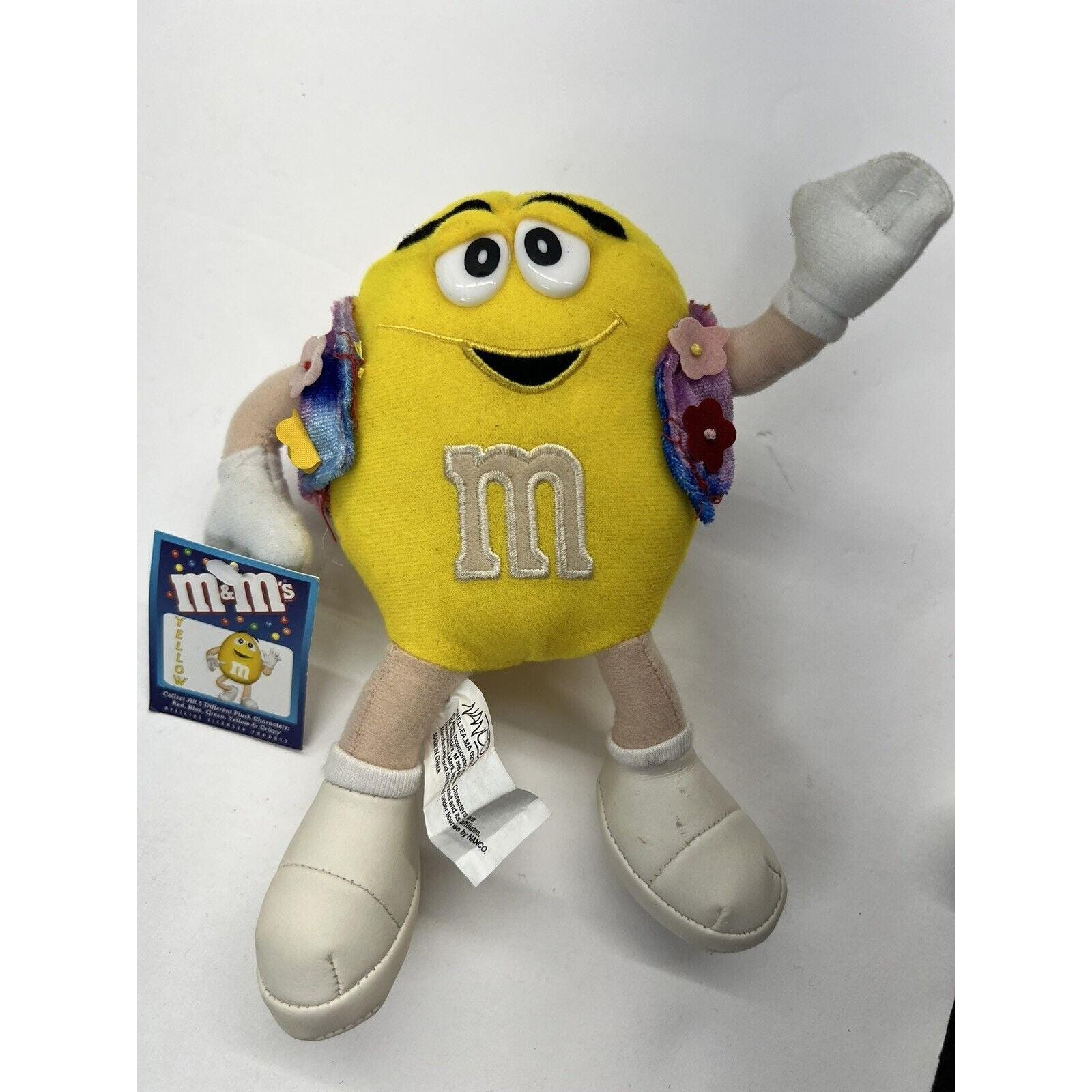 Vintage M&ms Lot of 3 Hippie Plush Toys Stuffed Yellow Vintage M&ms Lot of 3 Hippie Plush Toys Stuffed Yellow