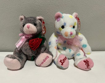 Ty Beanie Babies Choice of Mothers Day, Valentines Day themed Bears