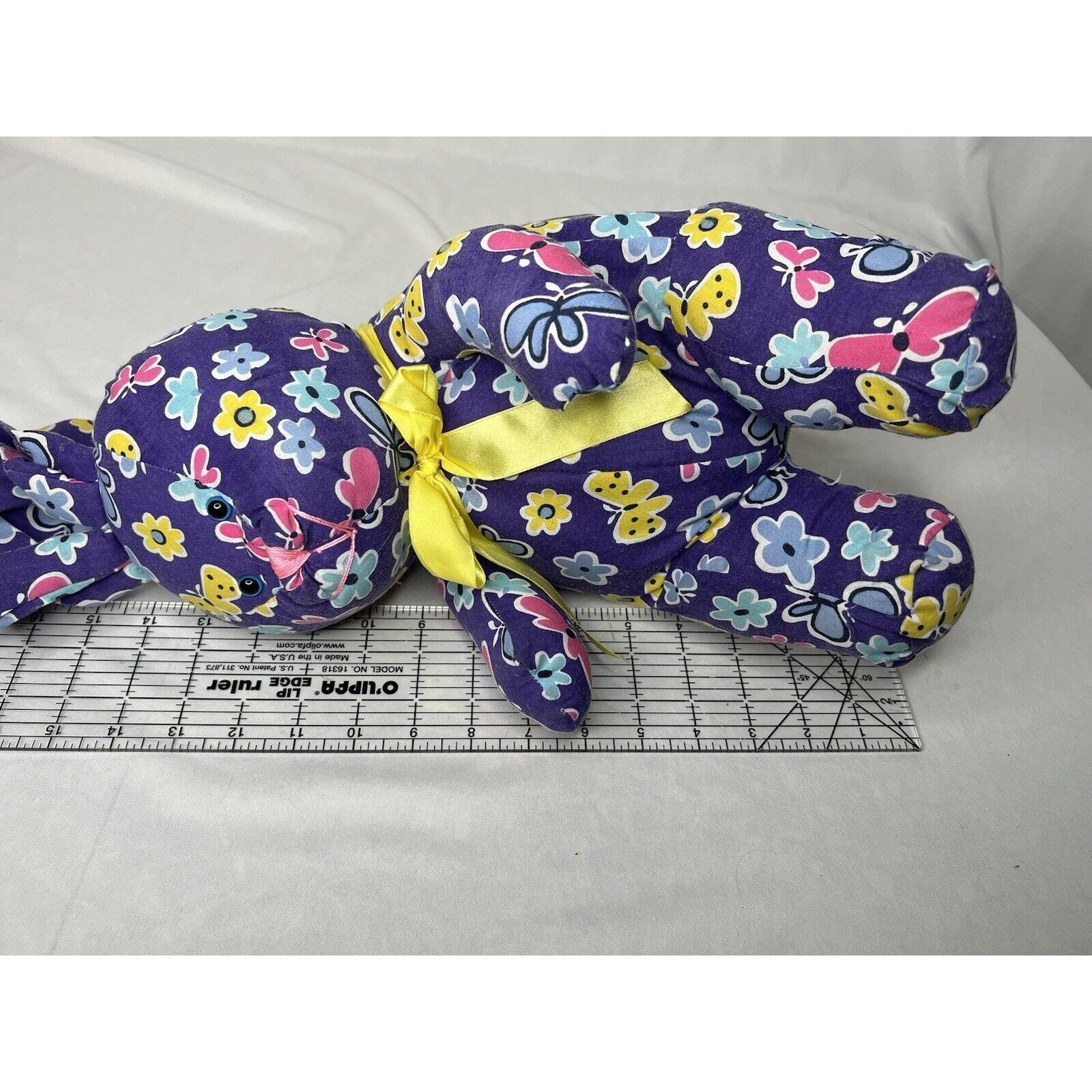 Vintage Sugar Loaf Floral Bunny Rabbit Fabric Plush Stuffed Toy 15