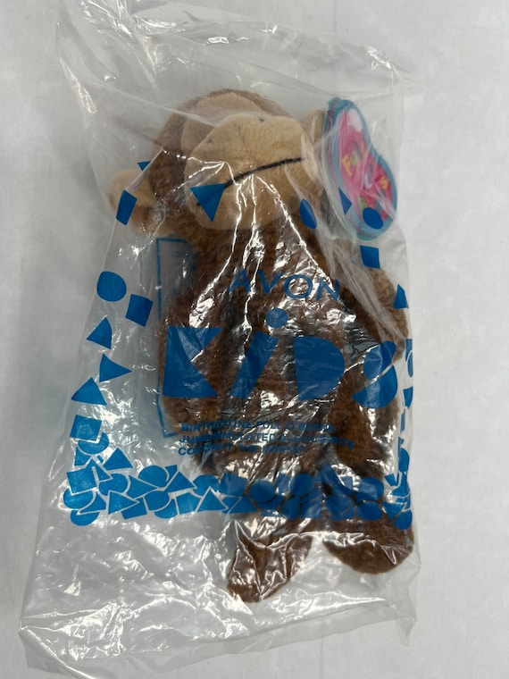 avon kids monkey and backpack Vintage Avon Full O' Beans Plush Coconut the Monkey June New 1999 Beanbag
