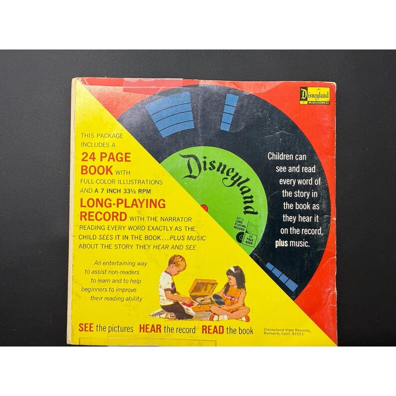 Vintage 1971 Walt Disney Swiss Family Robinson Book and 33-1/3 RPM ...
