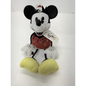Vintage Disney Gund String Minnie Mouse 7" Plush Stuffed Animal Christmas