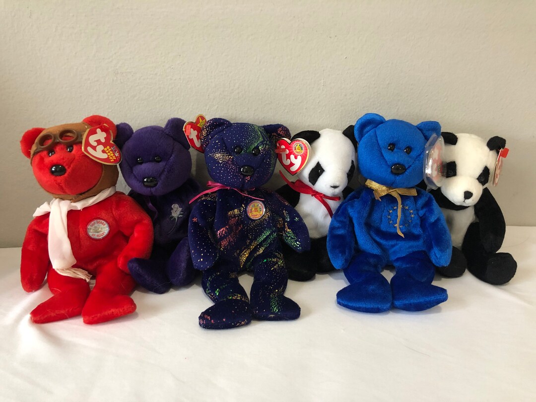 TY Beanie Babies Choice of Bears, Princess, Fortune, Bearon, Unity, Comet, Mandy Etsy