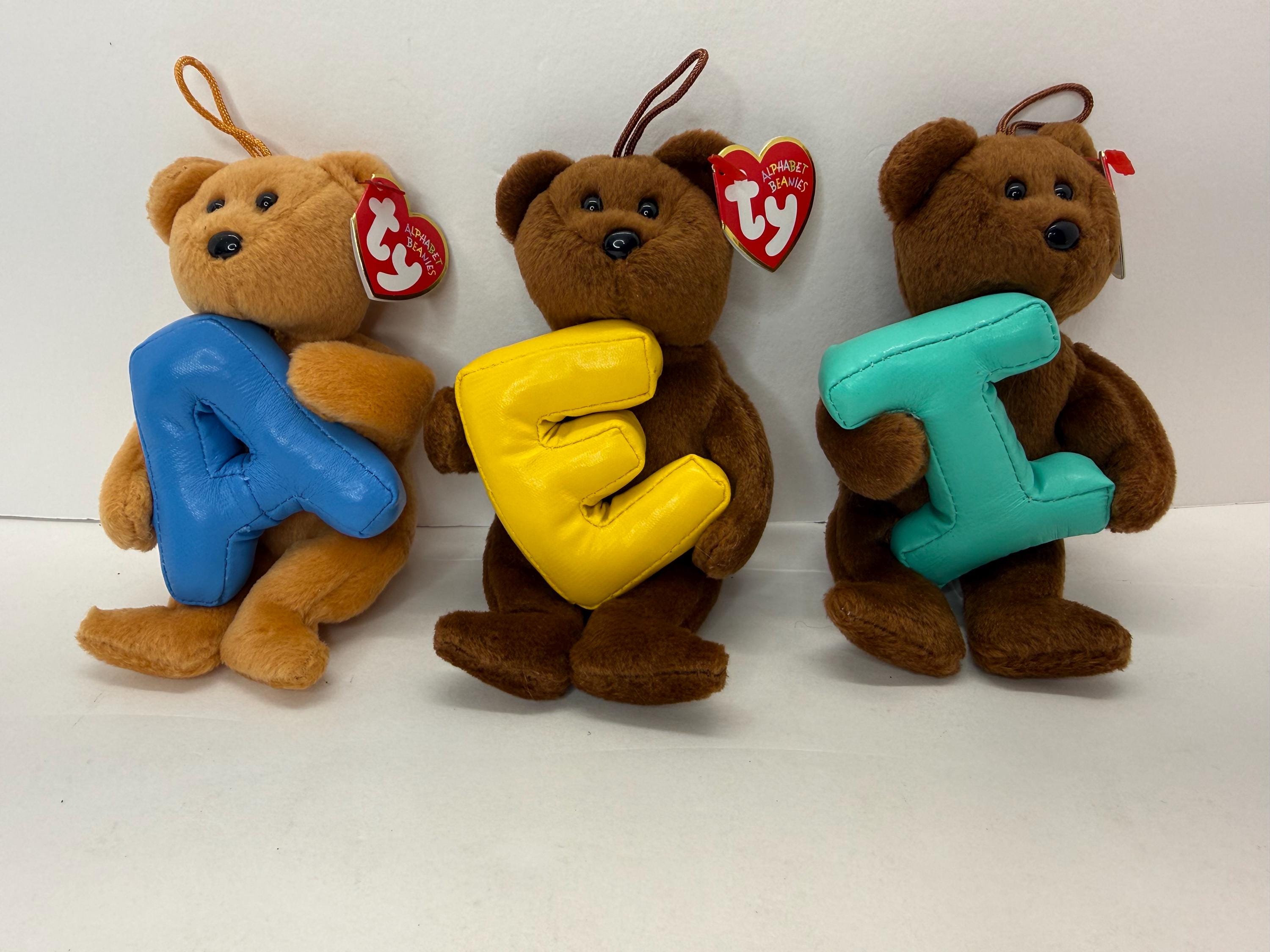 Vintage Beanie Babies Baby Alphabet Bears Choice of A, E, or I