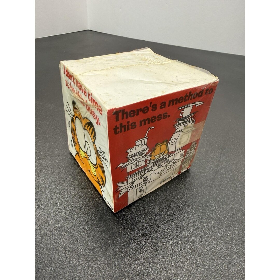 Garfield Notes Vintage Garfield Note Cube Pad Notes 3 3/8” 700 Sheets Funny Desk Decor ...
