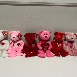 Ty Beanie Babies Choice of Valentines Day Themed Bears