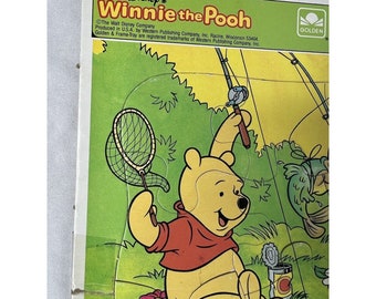 Vintage Golden Disney Winnie the Pooh and Friends Frame Tray