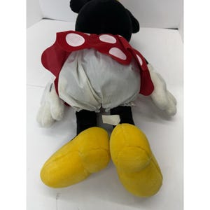 Vintage Disney Parks 20” Plush Minnie Mouse In Red Polka Dot Dress & Flower Hat image 4
