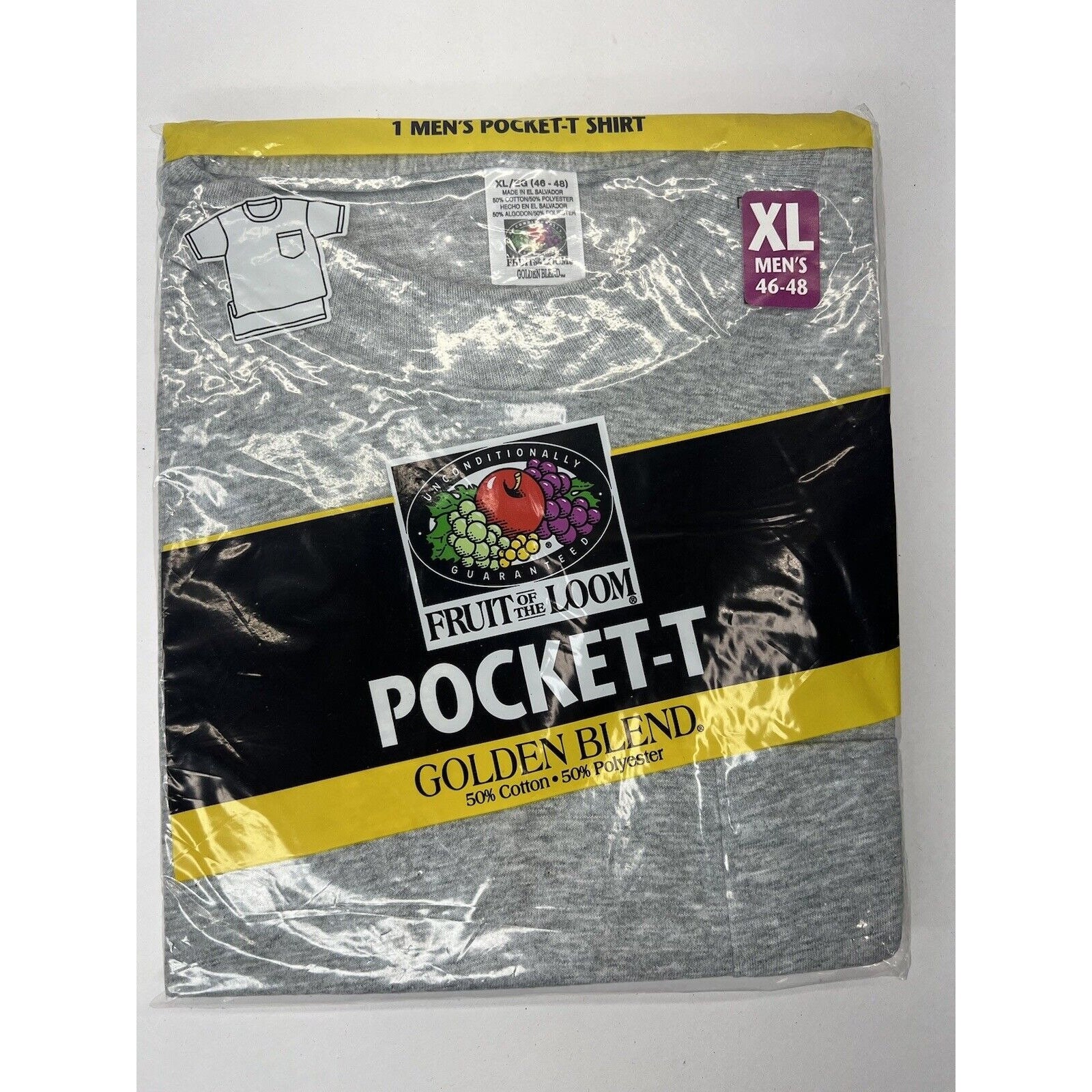 fruit of the loom golden blend pocket tee