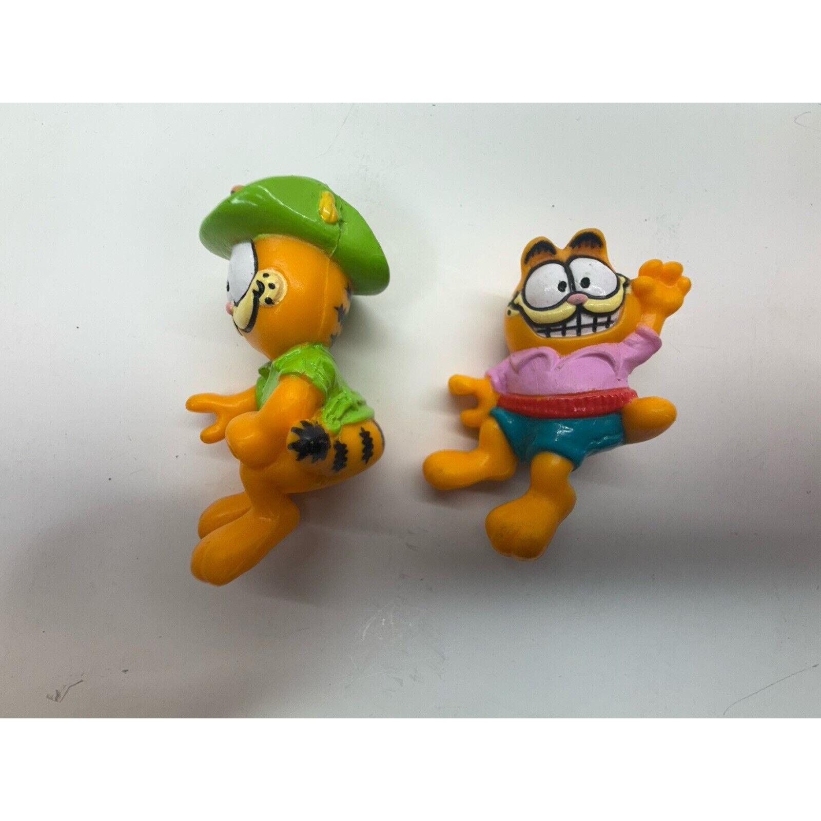 Lot of 2 Garfield Mcdonald's Happy Meal Toys 1988 Vintage PVC