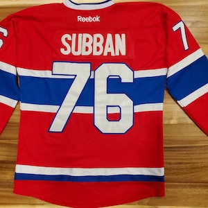 Authentic Montréal CANADIENS Red #76 SUBBAN Reebok NHL Hockey Jersey Made  in Canada Men Size 48 Great Gift for Hockey Fans/Man Cave Decor!