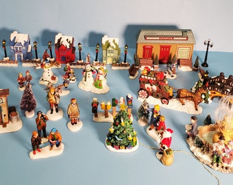 LEMAX Village Collection Miniature Figurines, Xmas Village Scenes, Great for your Growing Christmas Village Collection! Pick One Set Or All!