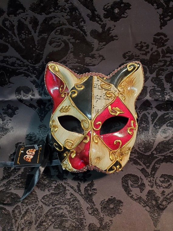 Cat Crequelle  Carnival Venetian Cat Mask for Sale