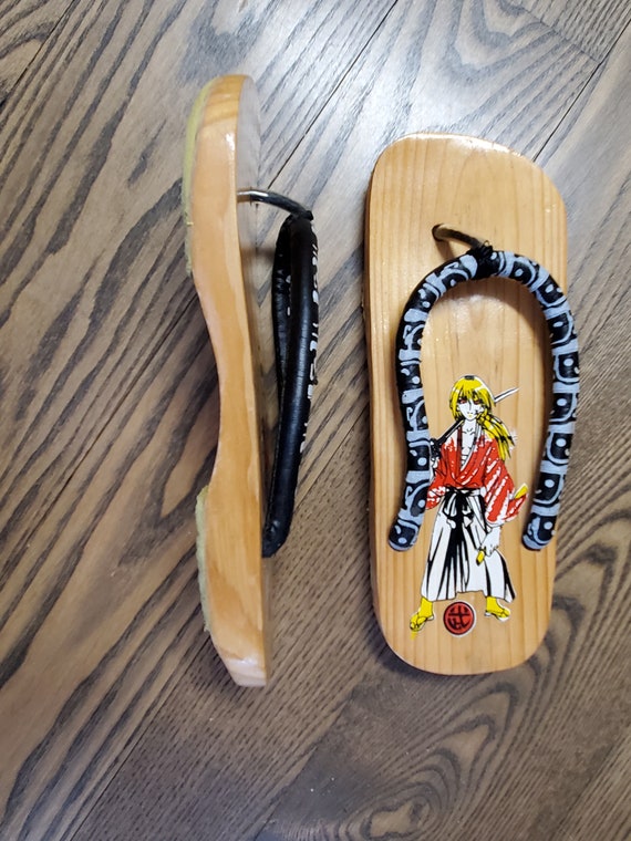 VTG Pair Japanese Wooden Clogs, GETA Sandals, Gei… - image 2