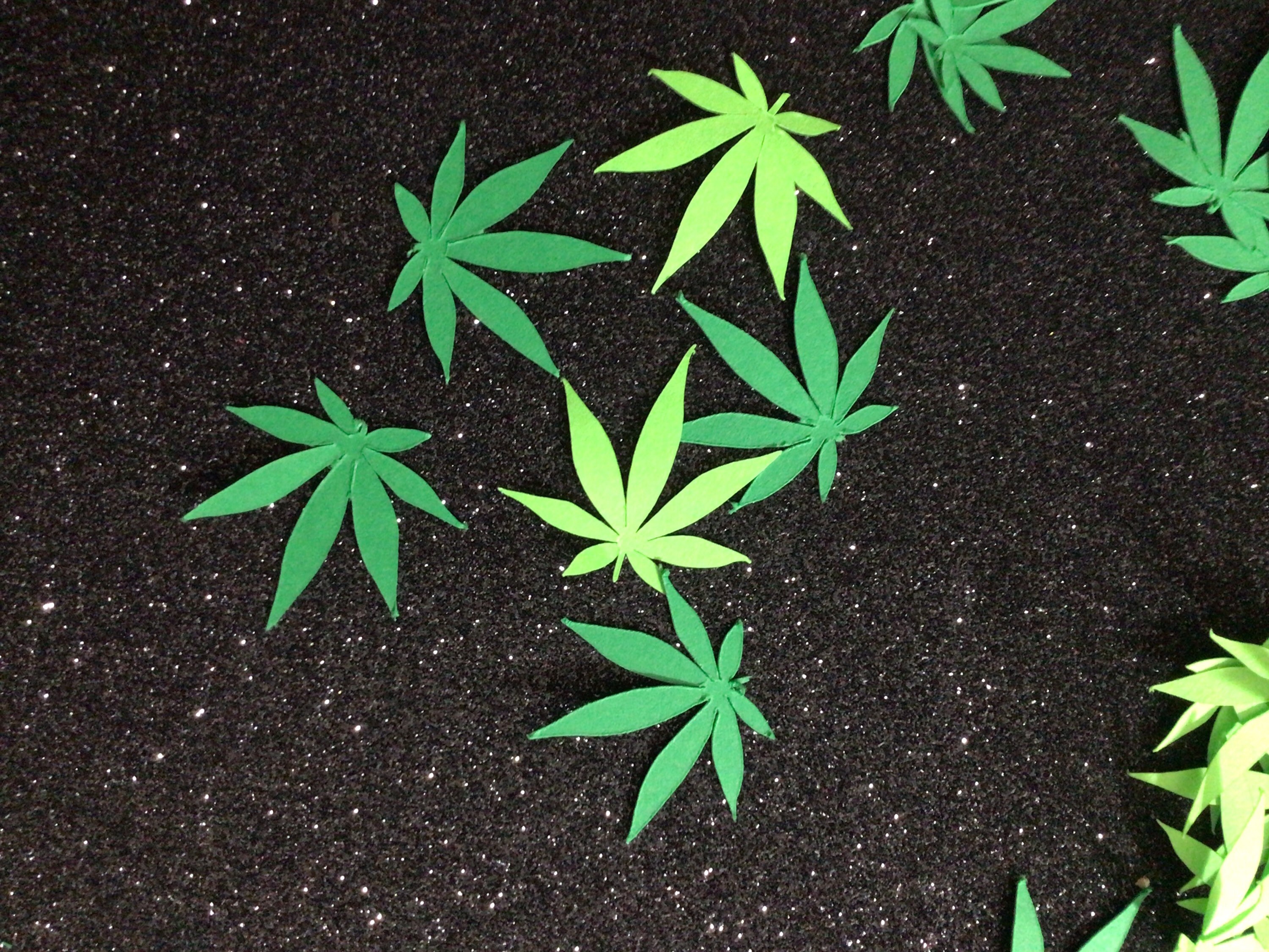 Lime green and green cannabis pot leaf weed confetti Etsy