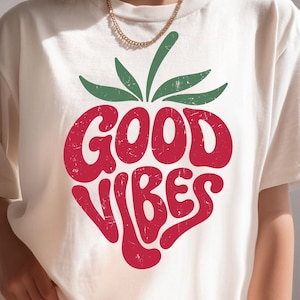 Strawberry Good Vibes PNG