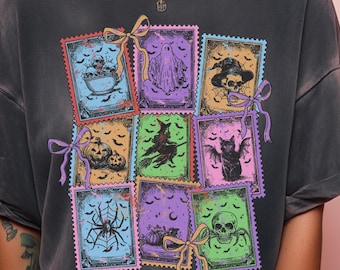 Fantôme de chat d'Halloween vintage Png, Coquette Halloween Png, Chemise d'Halloween girly Png, Halloween Png, Png de la saison effrayante à la mode, Spooky Mama png thumbnail