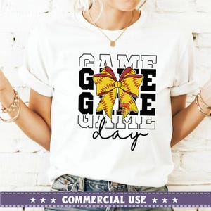 Bow gameday Png, Softball Png, Game Day Png, Softball Life Png, Game Day Vibes Png, Softball Cheer Png, Softball Shirt Png, Commercial Use