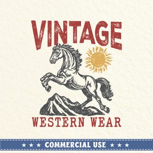 Vinatge western chevaux SVG PNG, cheval sauvage Svg, téléchargement immédiat, cow-girl sur la conception de chemise western cheval, Style vintage PNG, usage Commercial