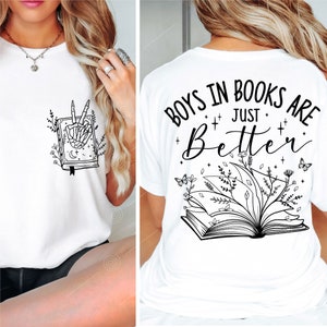 Jungen in Büchern sind besser SVG PNG, Jungen in Büchern zwar, Bücherwurm Zeichen, Buchliebhaber Zeichen, Lesezeichen nicht enthalten, lustiges Buch Zeichen nicht enthalten