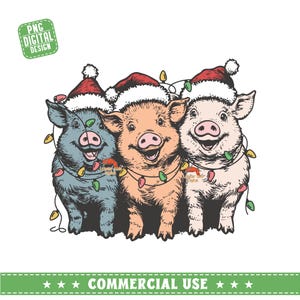 Christmas Pig Png, Wesołych Świąt Png, Sezon Świąteczny Png, Zabawne Boże Narodzenie Png, Boże Narodzenie Vintage Png, vintage Pig Png, Gospodarstwo Bożonarodzeniowe
