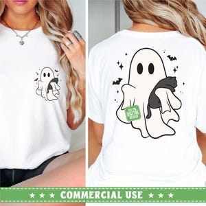 Simpatico fantasma SVG PNG, gatto nero png, Halloween Svg, png di tendenza, stagione spettrale Png, gatto di Halloween png, gatto fantasma png, fantasma di Halloween SVG
