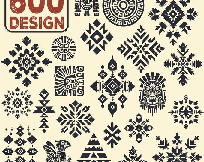 Aztec Svg Bundle, Aztec Bull Skull Svg, Cow Skull Svg, Aztec Pattern ...