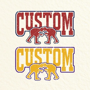 Personalized Wrestling Mascot Design: Custom School Spirit Wear (Digital Download