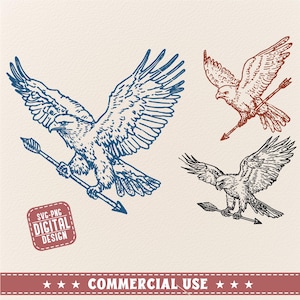 Eagle Flying With Arrow Svg Clipart, eagle svg, Vintage eagle Svg Png, eagle clipart, eagle svg, eagle shirt svg, eagle png, eagle vector