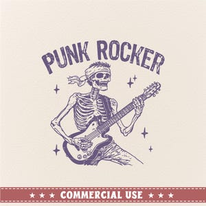 Punk Rocker Svg, Rocker Skull Svg, Punk Rock Schedel Svg, Punk Rock Svg, Skull Svg, Punk Rocker Svg, Rocker Svg, Rock N Roll Svg, Gitaar Svg