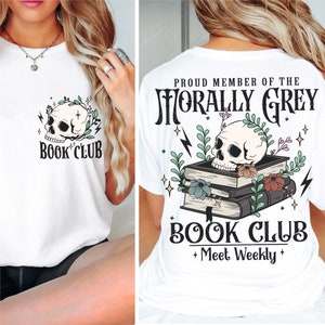 Moreel grijs Book Club Svg Png, Dark Romance Svg, Boek citaten SvGg, Bookish Png, Vintage Bookish Png, Cadeau voor boekenliefhebber Reader Png