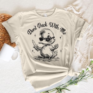 Don't Duck With Me SVG PNG, Vintage Ente SVG, lustige sarkastische Maske, lustige Ente Halskette, Erwachsene Humor Png, Vintage Sublimation, Snarky Meme Halskette
