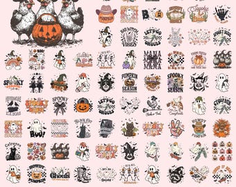 100+ Retro Halloween Bundle PNG, Halloween Bundle, Halloween Png, Spooky Season Png, Fall Png, Retro Halloween Png, Halloween Png Designs