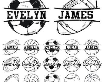 Doodle Sports balls Svg Png, baseball svg, football svg, basketball svg, soccer ball svg, volleyball svg, sports balls Svg, svg sports balls
