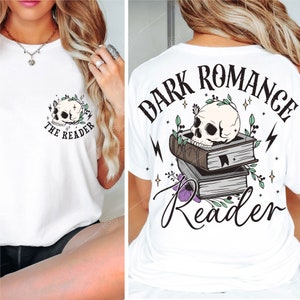 Dark Romance Reader PNG, Amoureux des livres Png, Floral Skull Png, The Reader Png, Booktrovert Png, Skeleton reading Png sublimaton, Trendy Png