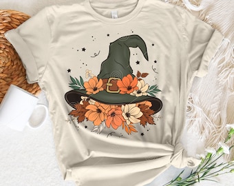 Chapeau d'Halloween Png, chapeau de sorcière effrayant, feuilles d'automne Png, sublimation automne, automne PNG, citrouilles, sublimation aquarelle, Halloween tendance Png