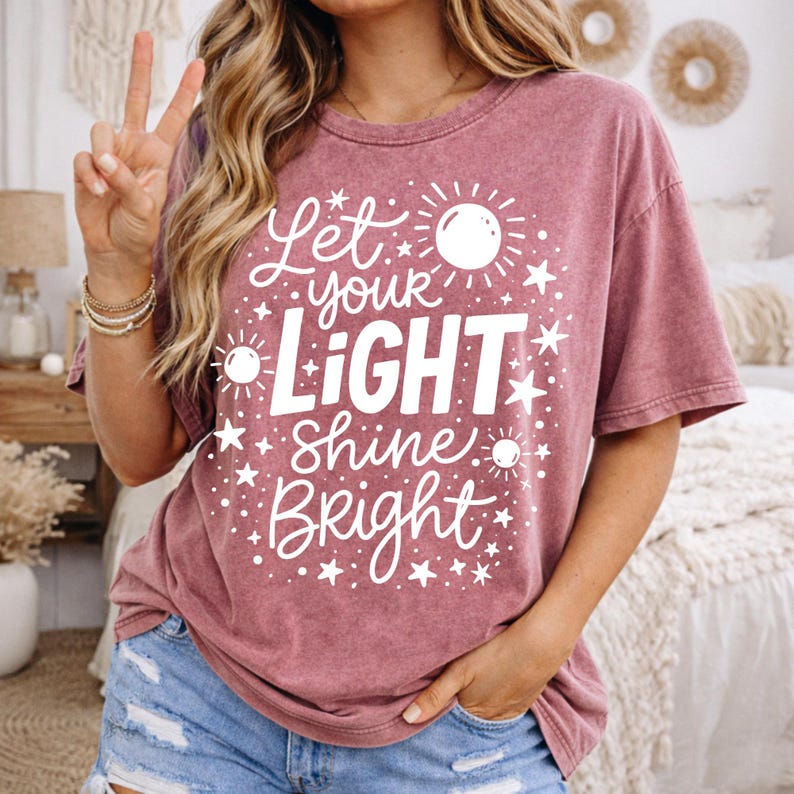 Let Your Light Shine PNG | Bright and Colorful | Girls Christian ...