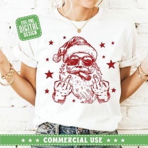 Conception Png de père Noël majeur, Svg drôle de père Noël, Svg joyeux Noël, père Noël fume png, père Noël rétro, Svg de lunettes de père Noël