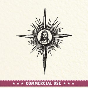 Geboorte ster Svg Png, kerstster, kerststal en Jezus portret, ster van Bethlehem, starburst svg, kerststal svg, commercieel gebruik
