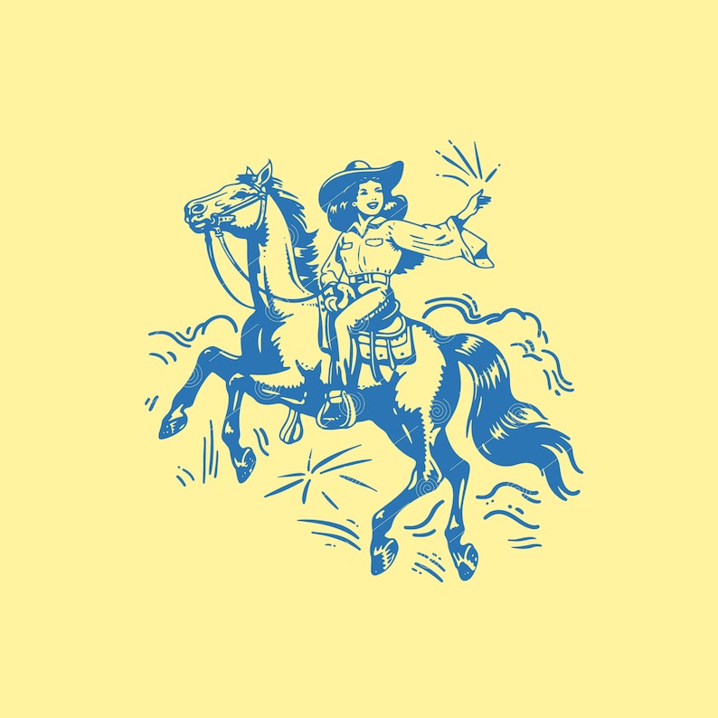 Country Girl SVG, Vintage Cowgirl Svg Png, Rodeo Cowgirl Svg, Cowgirl Vector, Retro Cowboy Sublimacja, Retro Cowboy Clipart, Modny western zdjęcie 1