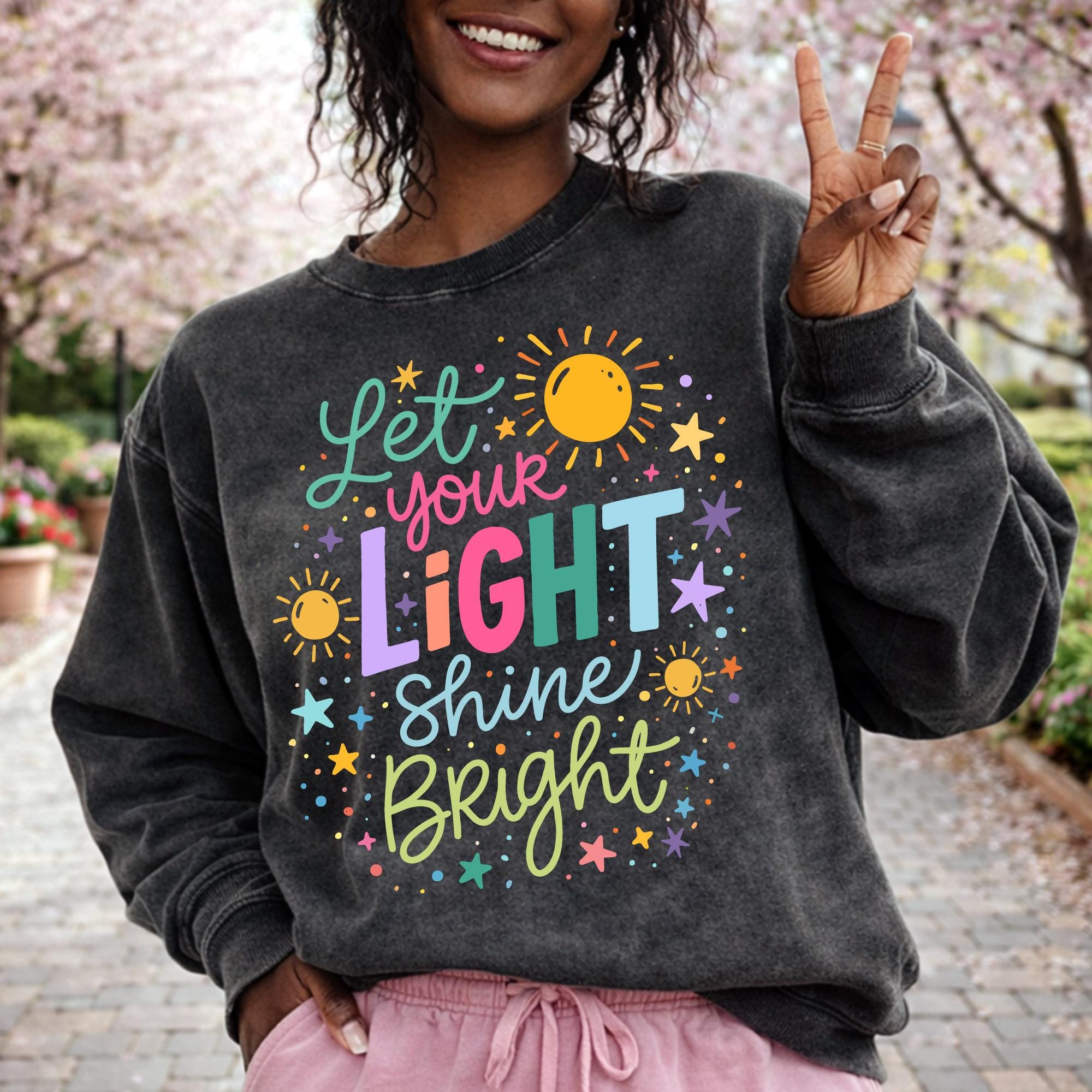Let Your Light Shine PNG | Bright and Colorful | Girls Christian ...