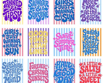 Summer Bundle Png, Beach Life Bundle PNG, Colorful Summer PNG, Neon Trendy Summer Shirt Design, Distressed Beach PNG, Lake Pool River Png